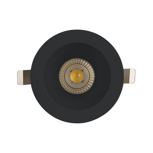 P-5747 4 Inch Round Deep Black Smooth 23W 1800 Lumens 5CCT Recessed Light