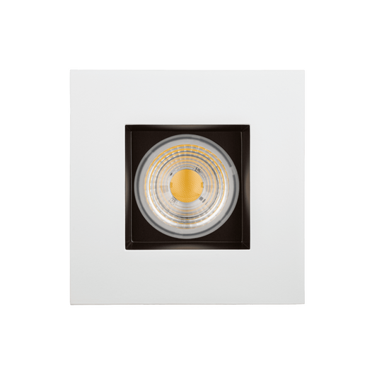 P-5071 4 Inch Square 2-Tone Smooth 15W 1100 Lumens 5CCT Recessed Light