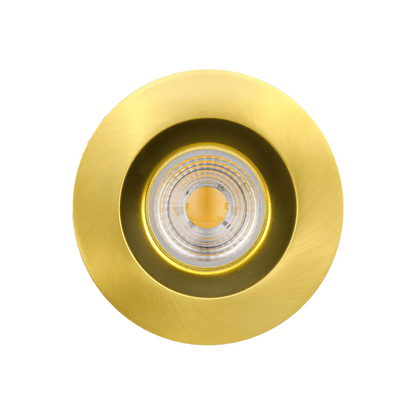 P-5748 4 Inch Round Brushed Brass 15/22W,1600/2400 Lumens 5CCT Recessed Light
