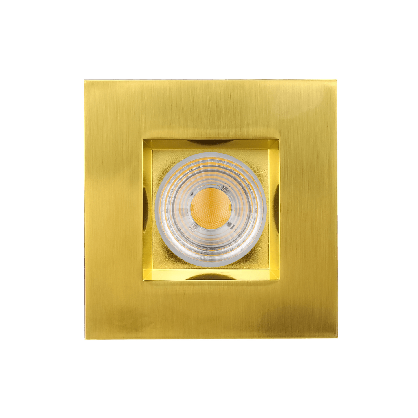 P-5749 4 Inch Square Brushed Brass 15/22W,1600/2400 Lumens 5CCT Recessed Light