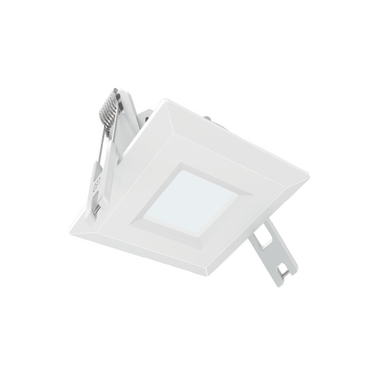 P-5836 3 Inch Square White 6W 400 Lumens Warm White 3000k Slim Light