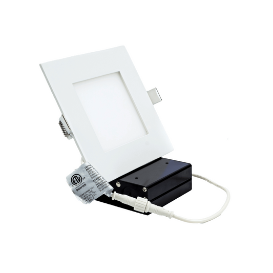 P-5846 6 Inch Square White 15W 1100 Lumens Warm White 3000k Slim Light