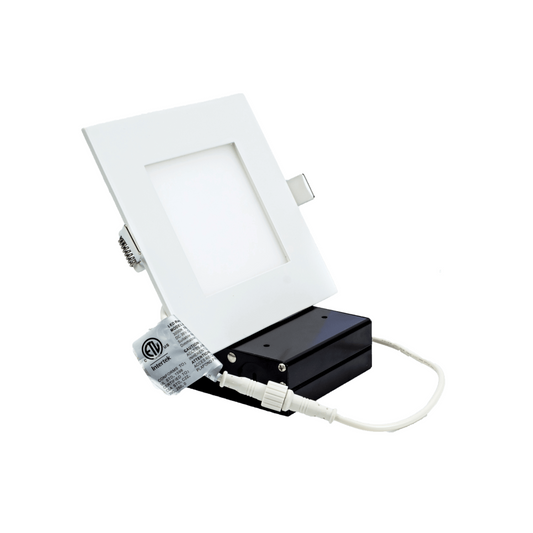 P-5847 6 Inch Square White 15W 1100 Lumens Cool White 4100k Slim Light