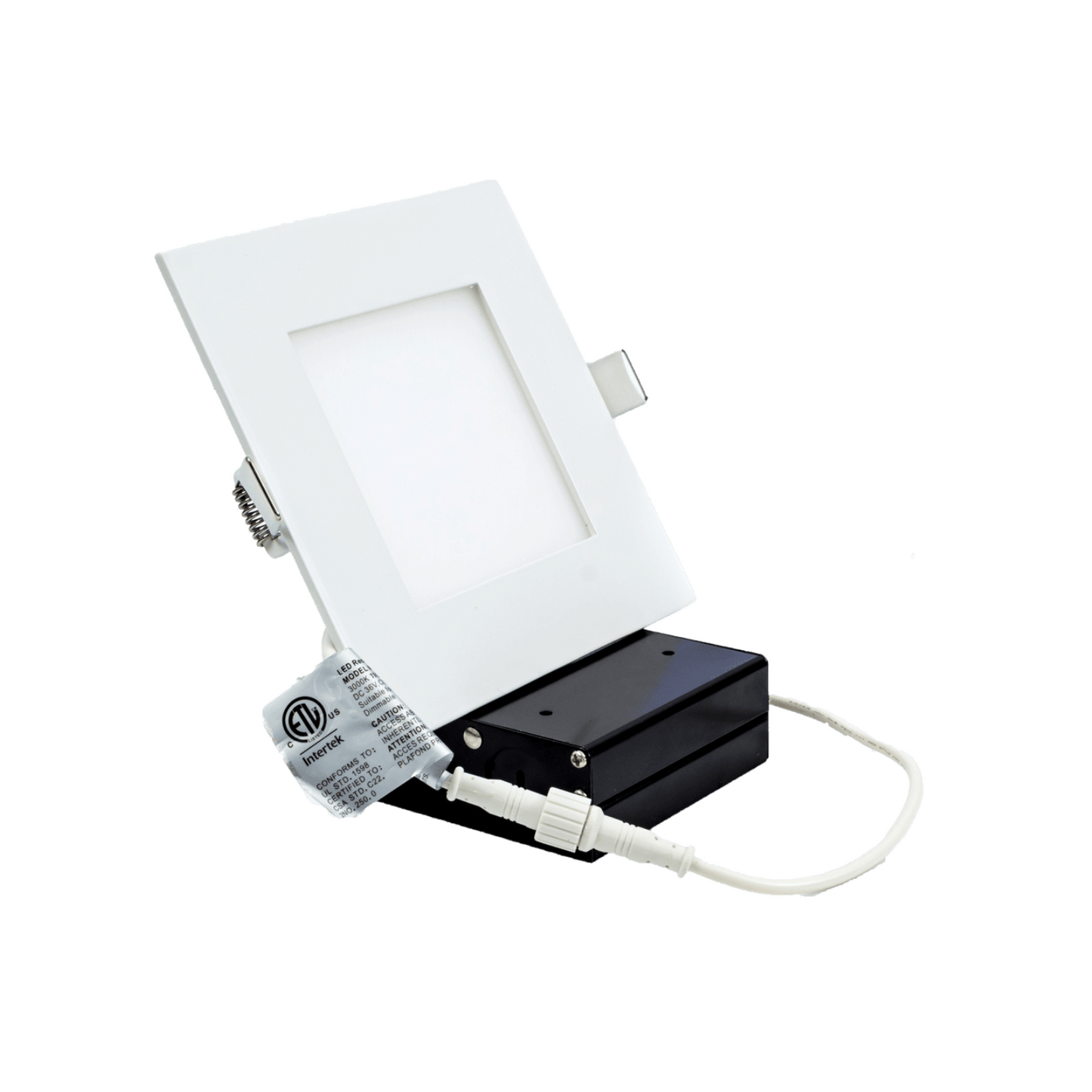 P-5848 6 Inch Square White 15W 1100 Lumens Super White 5000k Slim Light