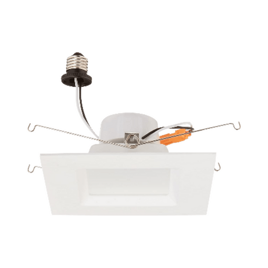 P-5864 6 Inch Square White Smooth 16W 1200 Lumens Super White 5k Retrofit Light