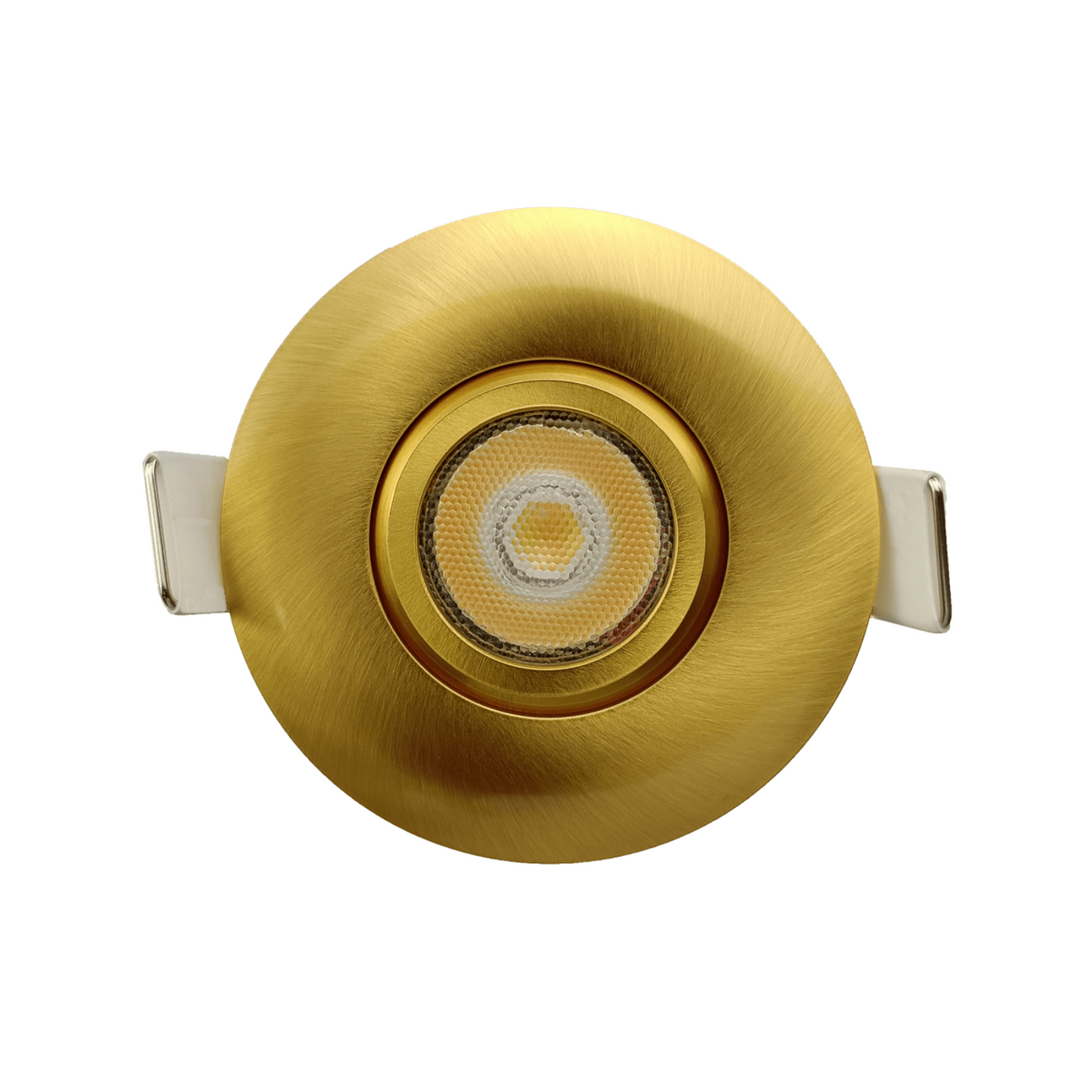 P-5866 2 Inch Round Brushed Brass 5W 450 Lumens 5CCT Gimbal Light