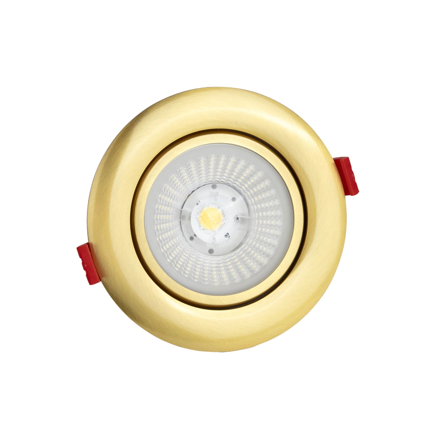 P-5867 4 Inch Round Brushed Brass 14W 1200 Lumens 5CCT Gimbal Light