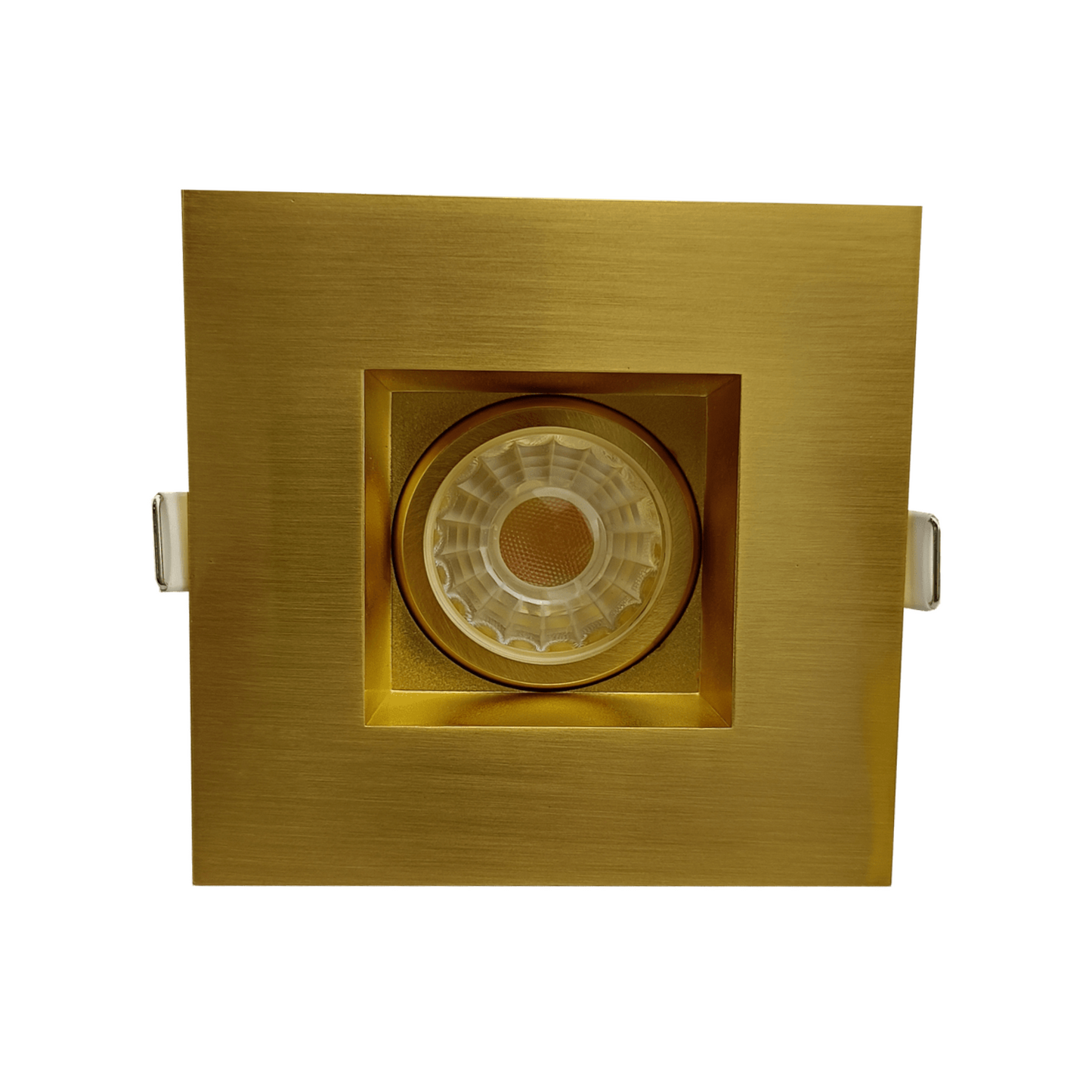 P-5869 3 Inch Square Brushed Brass 8W 700 Lumens 5CCT Gimbal Light
