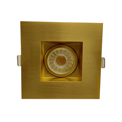 P-5869 3 Inch Square Brushed Brass 8W 700 Lumens 5CCT Gimbal Light