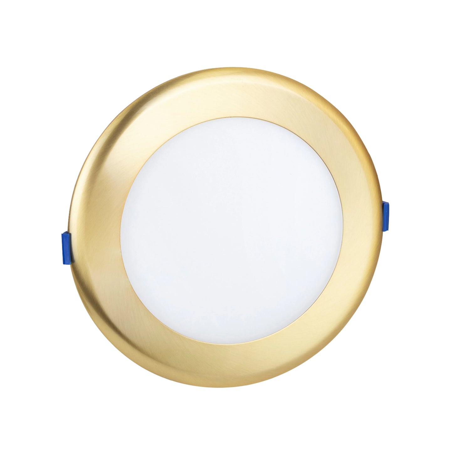 P-5879 4 Inch Round Brushed Brass 12W 1000 Lumens 5CCT Slim Ultra-Thin Light