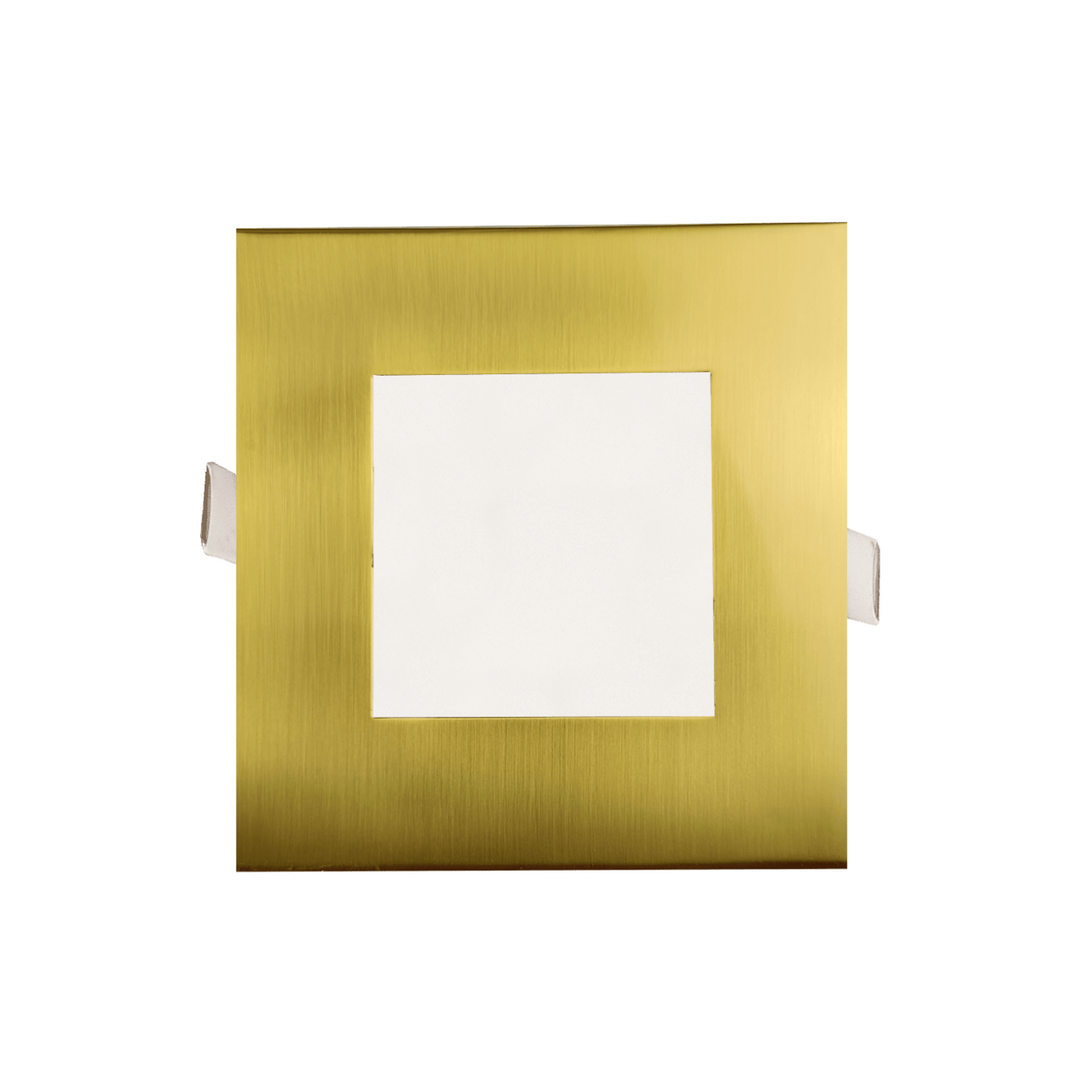 P-5880 4 Inch Square Brushed Brass 12W 1000 Lumens 5CCT Slim Ultra-Thin Light