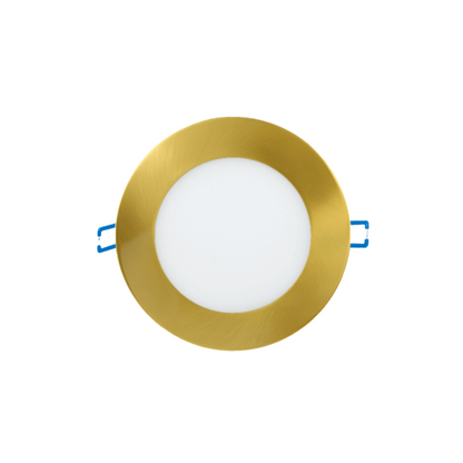 P-5884 5 Inch Round Brushed Brass 14W 1050 Lumens 5CCT Slim Ultra-Thin Light