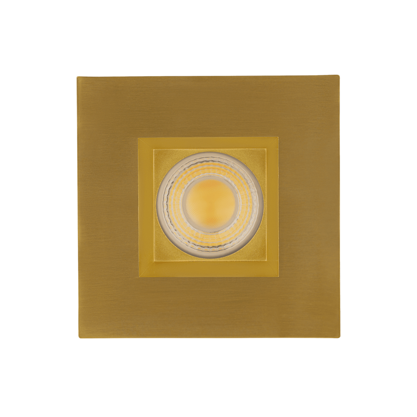P-6018 3 Inch Brushed Brass Square 15W 1400 Lumens 5CCT Recessed Light