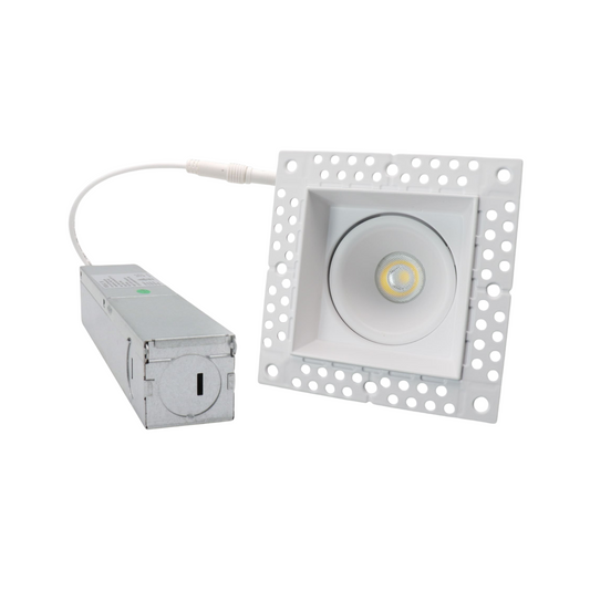P-6078 1.5 Inch Trimless Square White 7W 500 Lumens 5CCT Recessed Light