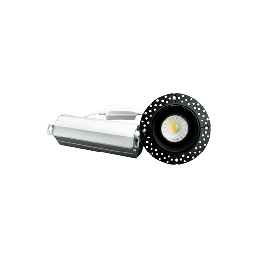 P-6161 2 Inch Trimless Black Round 12W 1000 Lumens 5CCT Gimbal Light