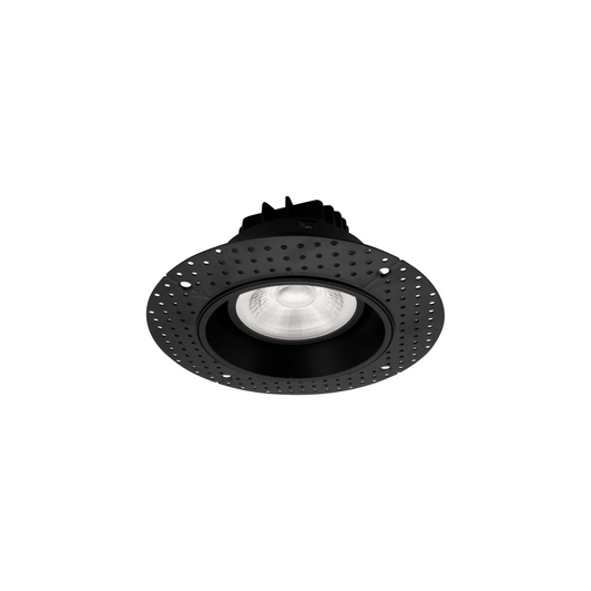 P-6164 4 Inch Trimless Round Black 13W 1000 Lumens 5CCT Gimbal Light