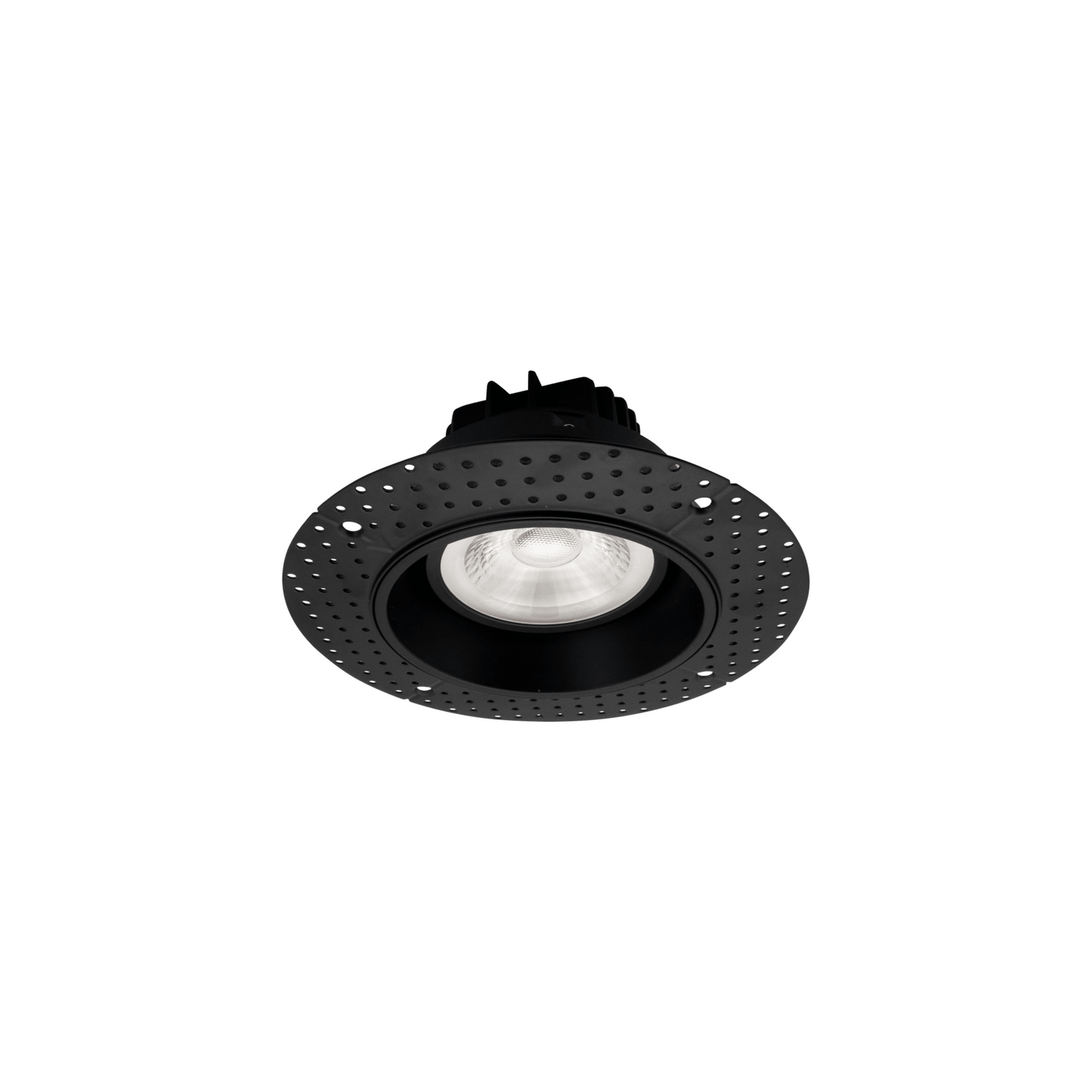 P-6166 4 Inch Trimless Black Round 17W 1500 Lumens 5CCT Gimbal Light