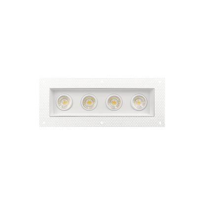 P-6167 3 Inch Trimless 4 Head White 30W 2800 Lumens 5CCT Gimbal Light