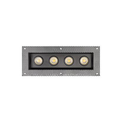 P-6168 3 Inch Trimless 4 Head Black 30W 2800 Lumens 5CCT Gimbal Light
