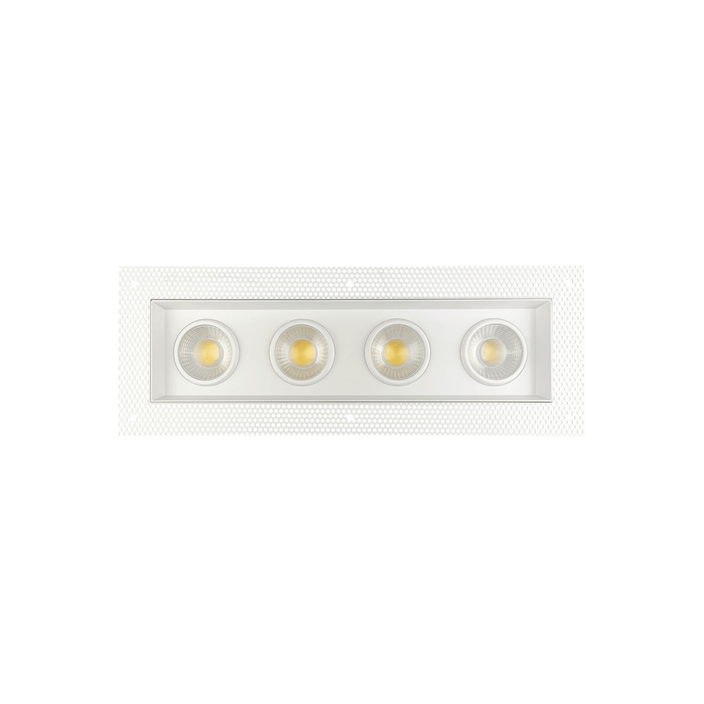 P-6169 4 Inch Trimless 4 Head White 52W 4800 Lumens 5CCT Gimbal Light