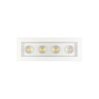 P-6169 4 Inch Trimless 4 Head White 52W 4800 Lumens 5CCT Gimbal Light