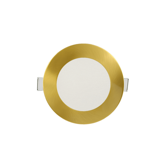 P-6209 5 Inch Round Brushed Brass 15W 1200 Lumens 5CCT Slim Light