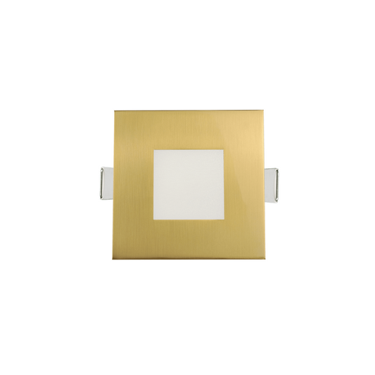 P-6217 3 Inch Square Brushed Brass 8W 550 Lumens 5CCT Slim Light