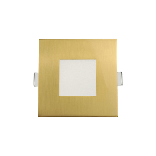 P-6221 4 Inch Square Brushed Brass 12W 850 Lumens 5CCT Slim Light