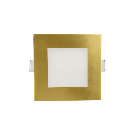 P-6225 5 Inch Square Brushed Brass 15W 1200 Lumens 5CCT Slim Light