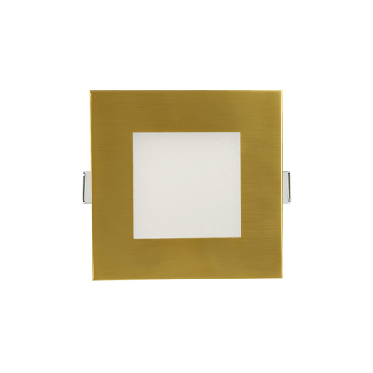 P-6229 6 Inch Square Brushed Brass 18W 1600 Lumens 5CCT Slim Light