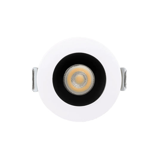 P-6337 1.5 Inch Round Two-Tone Smooth 7W 600 Lumens 5CCT Recessed Light
