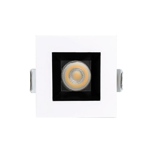 P-6338 1.5 Inch Square Two-Tone Smooth 7W 600 Lumens 5CCT Recessed Light
