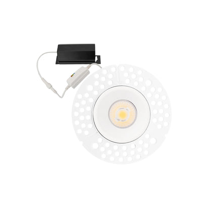 P-6341 2 Inch Trimless Round White Wide Beam 14W 1100 Lumens 5CCT Recessed Light