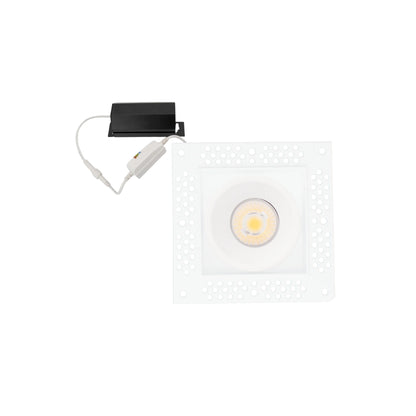 P-6342 2 Inch Trimless Square White Wide Beam 14W 1100 Lumens 5CCT Recessed Light