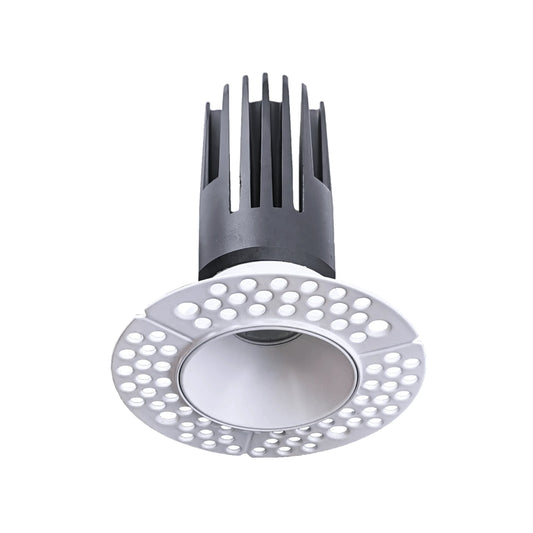 P-6350 2 Inch Trimless Round White 14W-8W 1200-750 Lumens 5CCT Recessed Light