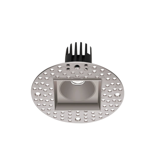 P-6362 1.5 Inch Trimless Square Nickel 7W 600 Lumens 5CCT Recessed Light