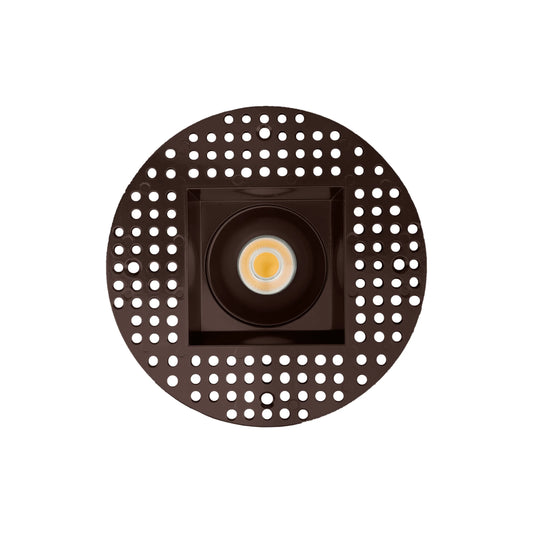 P-6373 3 Inch Trimless Square Bronze 9W 850 Lumens 5CCT Recessed Light
