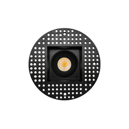 P-6376 3 Inch Trimless Square Black 9W 850 Lumens 5CCT Recessed Light