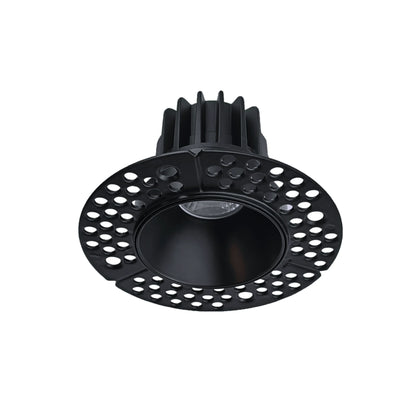 P-6380 2 Inch Trimless Round Black 8W 700 Lumens 5CCT Recessed Light