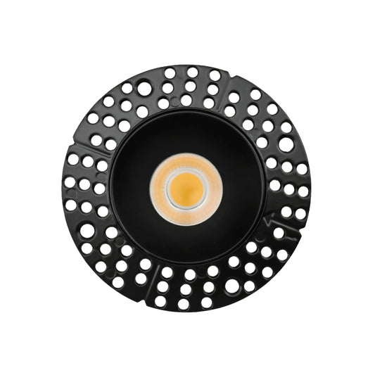 P-6383 3 Inch Trimless Round Black 9W=75W, 850 Lumens 5CCT Recessed Light