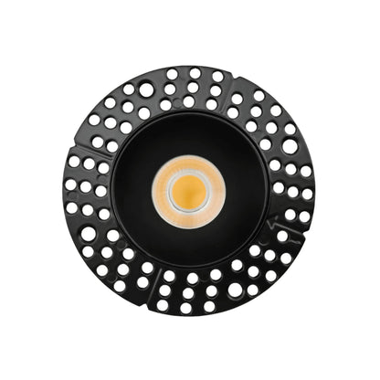 P-6385 3 Inch Trimless Round Black High Output 24W=200W, 1800 Lumens 5CCT Recessed Light