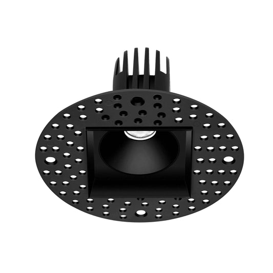 P-6386 1.5 Inch Trimless Square Black 7W=50W, 600 Lumens 5CCT Recessed Light