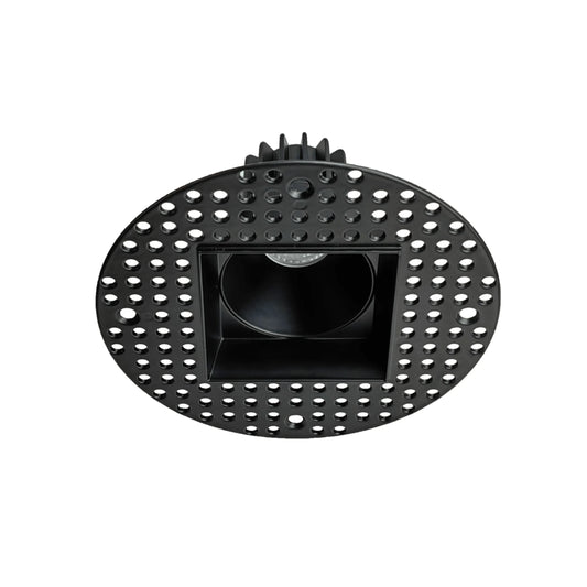 P-6387 2 Inch Trimless Square Black 8W=60W, 700 Lumens 5CCT Recessed Light