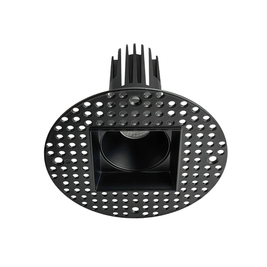 P-6389 2 Inch Trimless Square Black 20W-14W=170W-125W, 1700-1200 Lumens 5CCT Recessed Light