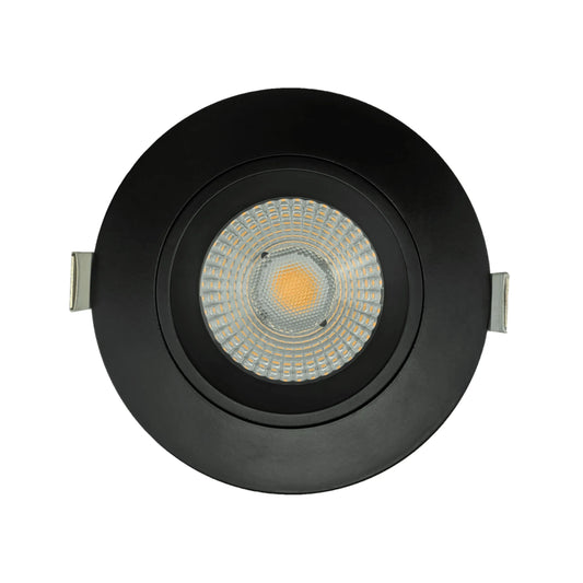 P-6390 5 Inch Round Black High Output 40W-30W-23W=350W, 3500-2600-2000 Lumens 5CCT Recessed Light