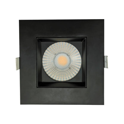 P-6391 5 Inch Square Black High Output 40W-30W-23W=350W, 3500-2600-2000 Lumens 5CCT Recessed Light