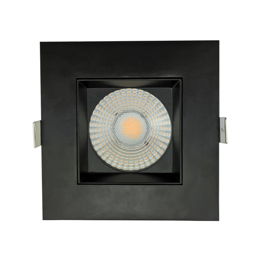 P-6391 5 Inch Square Black High Output 40W-30W-23W=350W, 3500-2600-2000 Lumens 5CCT Recessed Light