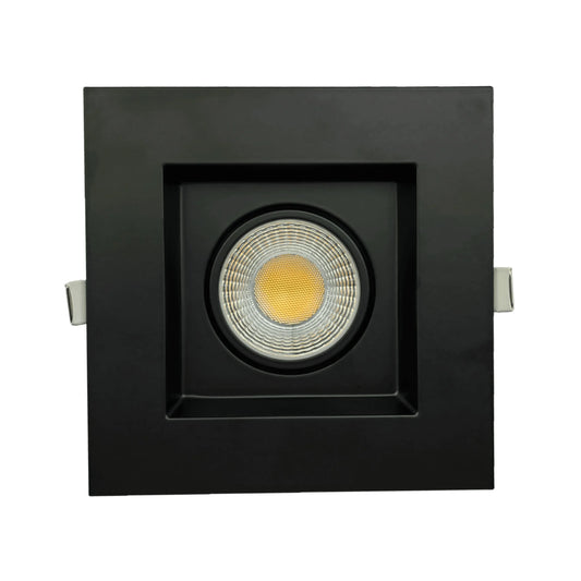 P-6395 3.5 Inch Regress Gimbal Square Black 14W=125W, 1400 Lumens 5CCT Recessed Light