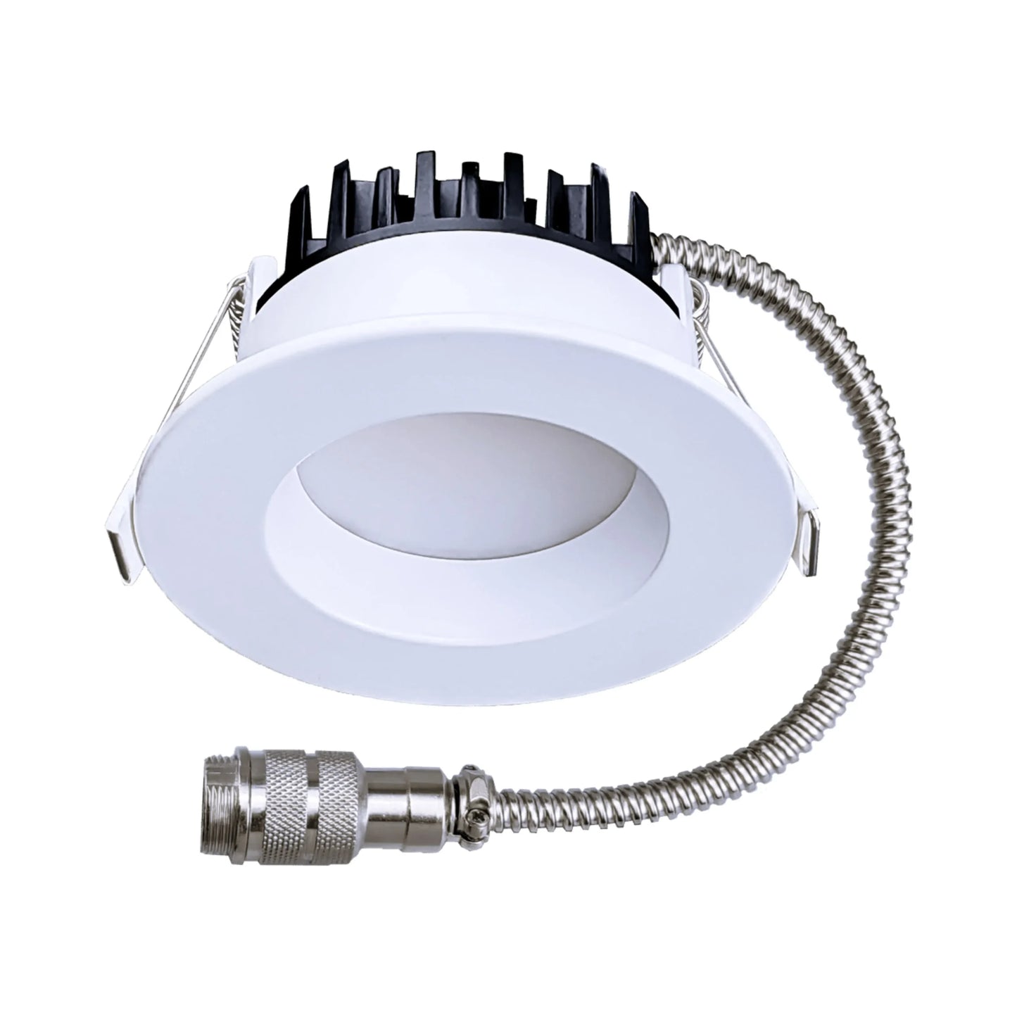 P-6401 3 Inch Slim Round White Finish 15W-10W=120W-80W, 1050-800 Lumens 5CCT Recessed Light
