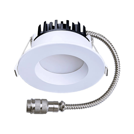 P-6401 3 Inch Slim Round White Finish 15W-10W=120W-80W, 1050-800 Lumens 5CCT Recessed Light